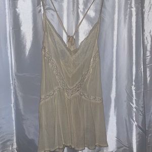 Lace spaghetti strap top